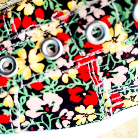 Corkys Women's Floral Canvas Sneakers - Red, Yellow, Black - Picture 2 of 10